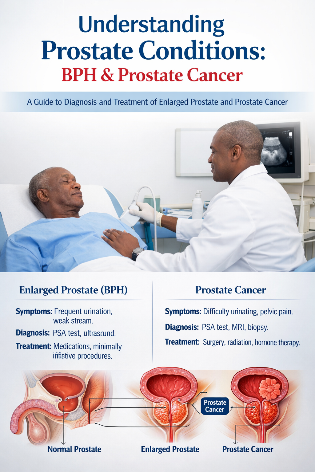 Understanding Prostate Conditions: Enlarged Prostate (BPH) & Prostate Cancer