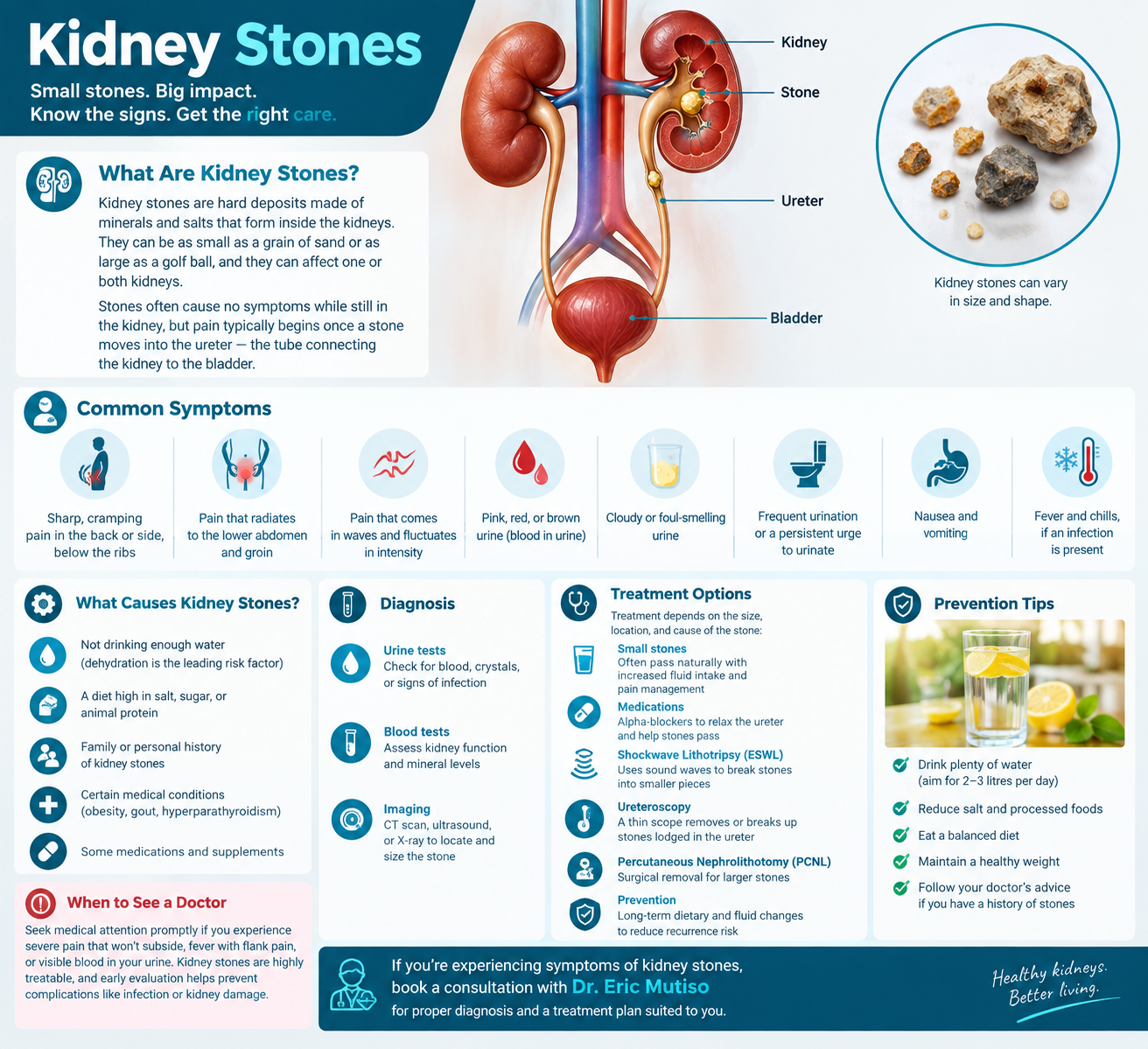Kidney Stones: Causes, Symptoms, Diagnosis & Treatment